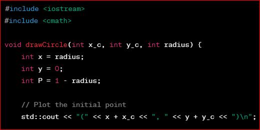 Drawing Circles in C++: Implementing the Midpoint Circle Drawing Algorithm