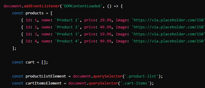 Building a Basic E-commerce Website in JavaScript