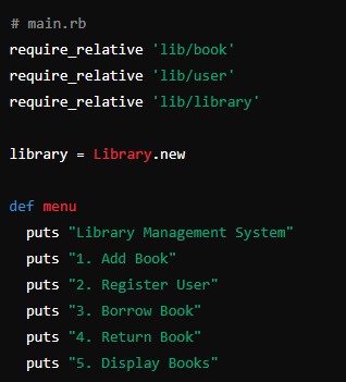 Creating a Simple Library Management System in Ruby