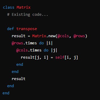 Matrix Multiplication Program in Ruby